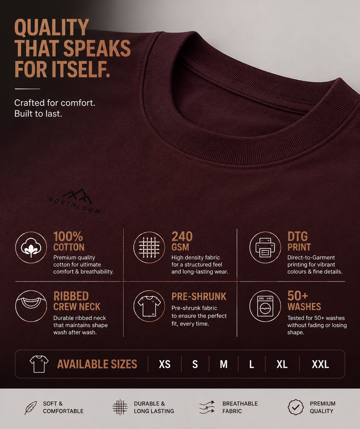 Gulmarg Oversized Premium 100% cotton Classic T-Shirt