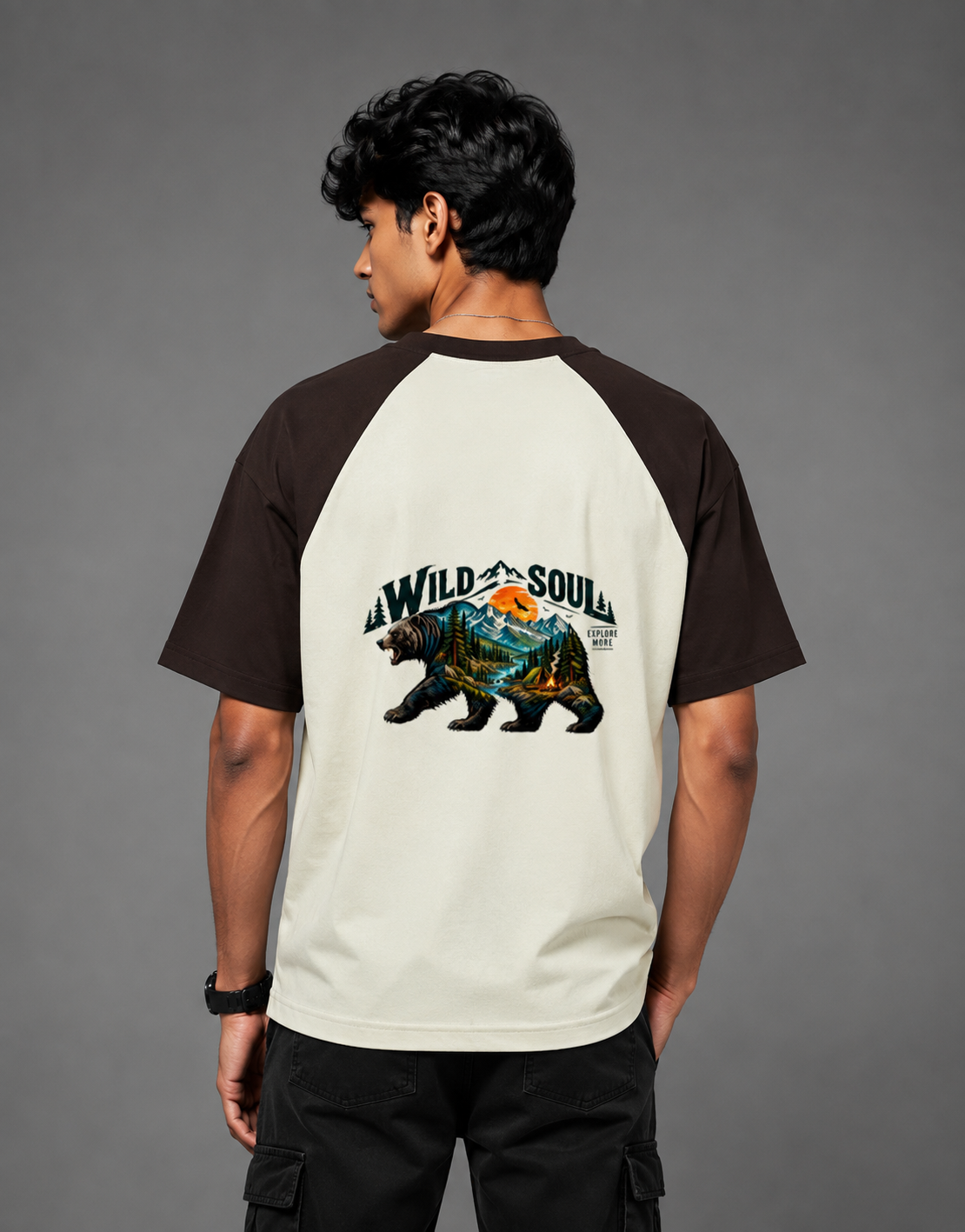 Wild Soul Premium 100% cotton 180GSM Unisex Oversized Raglan t-shirt