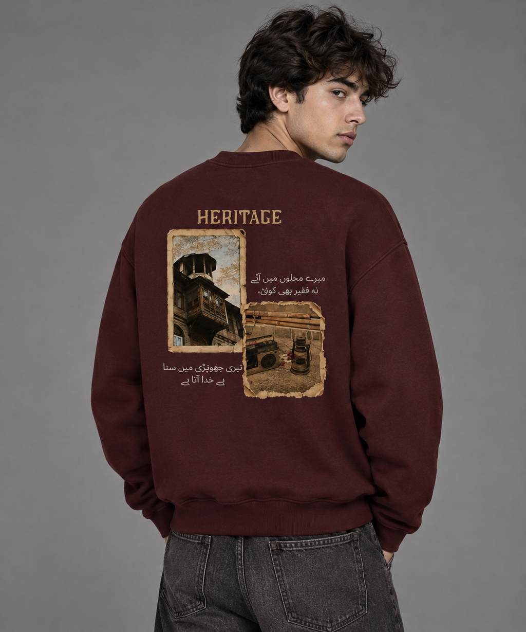 Heritage Urdu Quote 300 GSM Cotton Fleece | NORTHLOOM Unisex Sweatshirt
