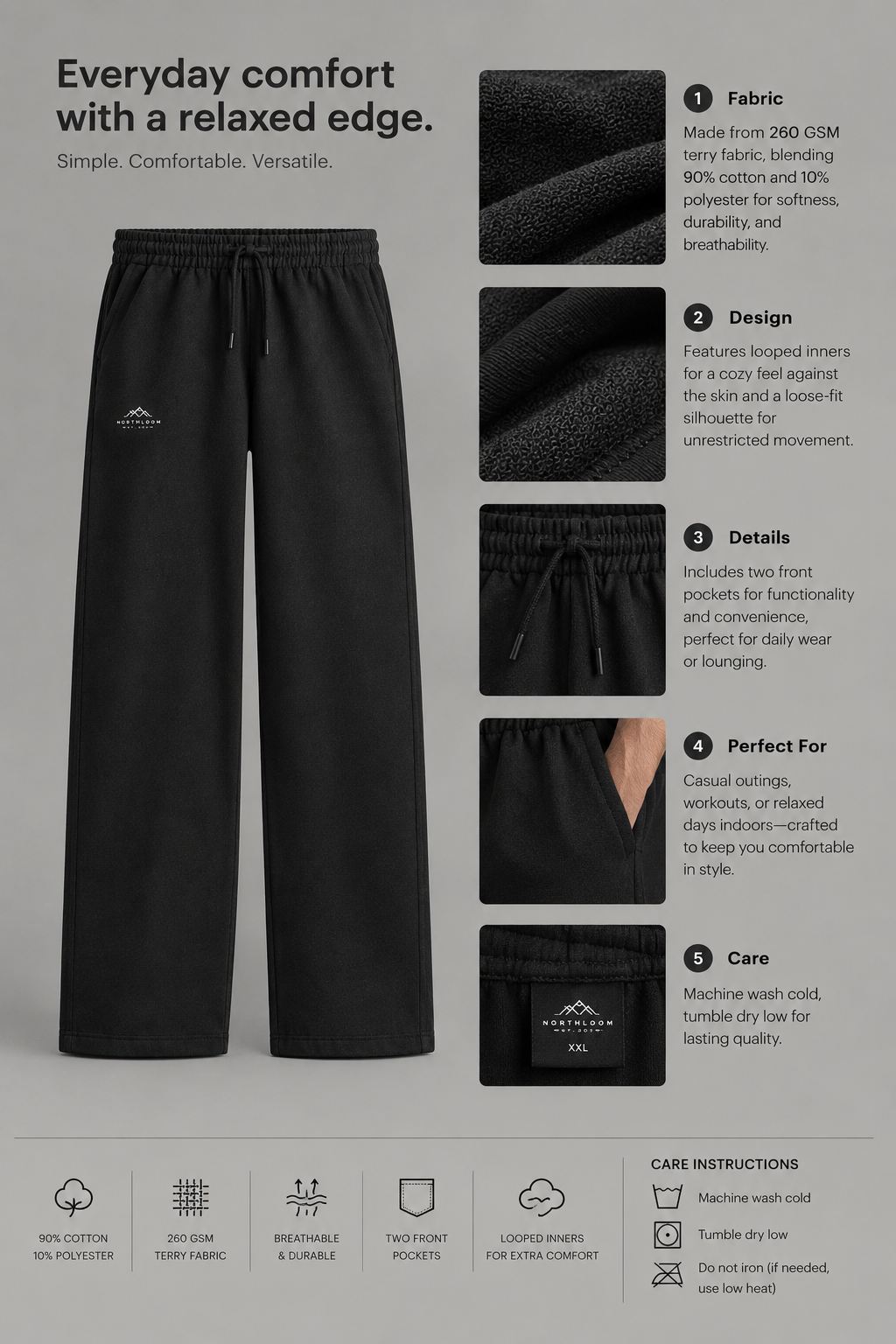 Northloom loose-fit Unisex Sweatpants