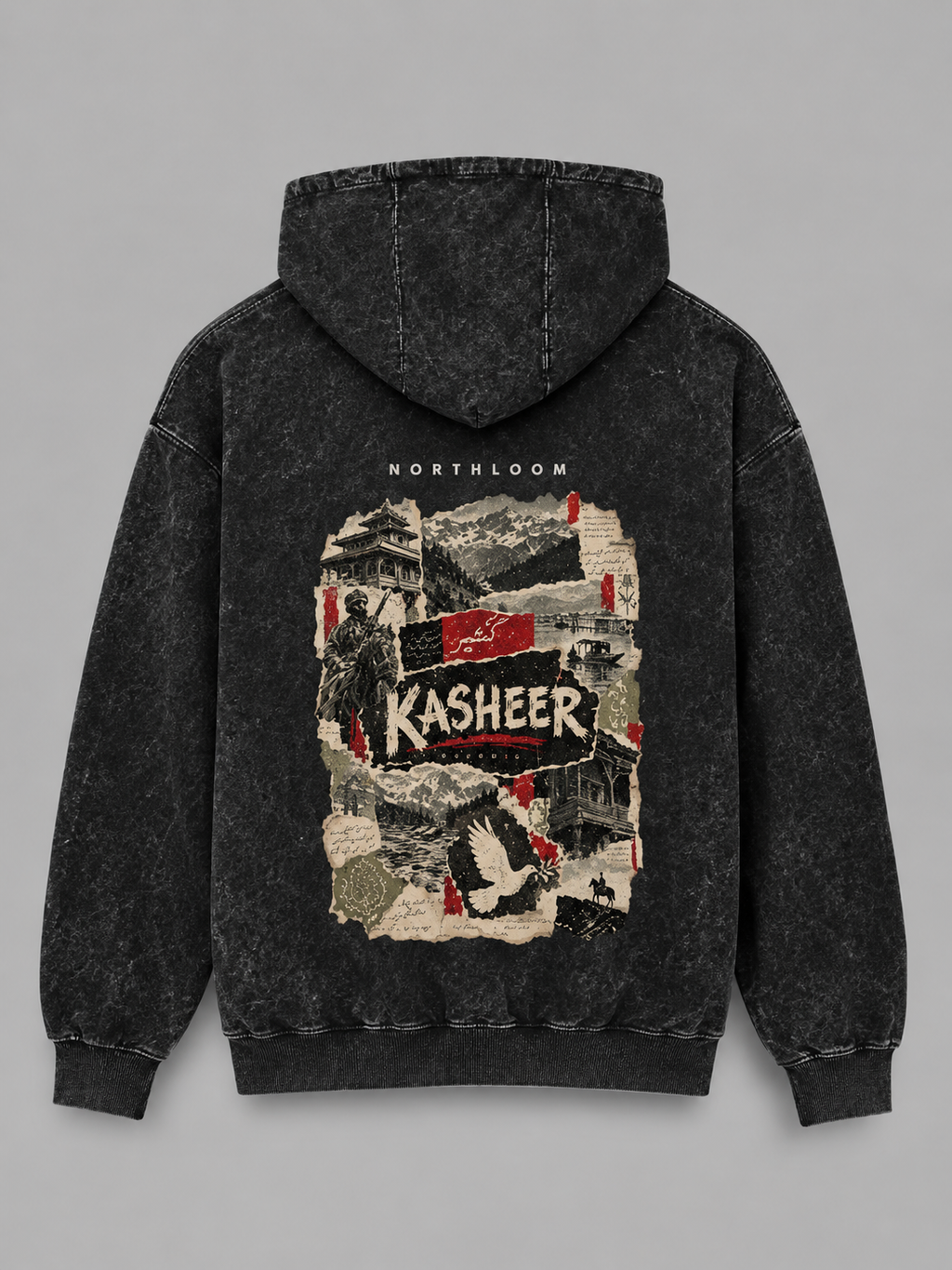 KASHEER Heritage Acid Wash Oversized Hoodie NORTHLOOM