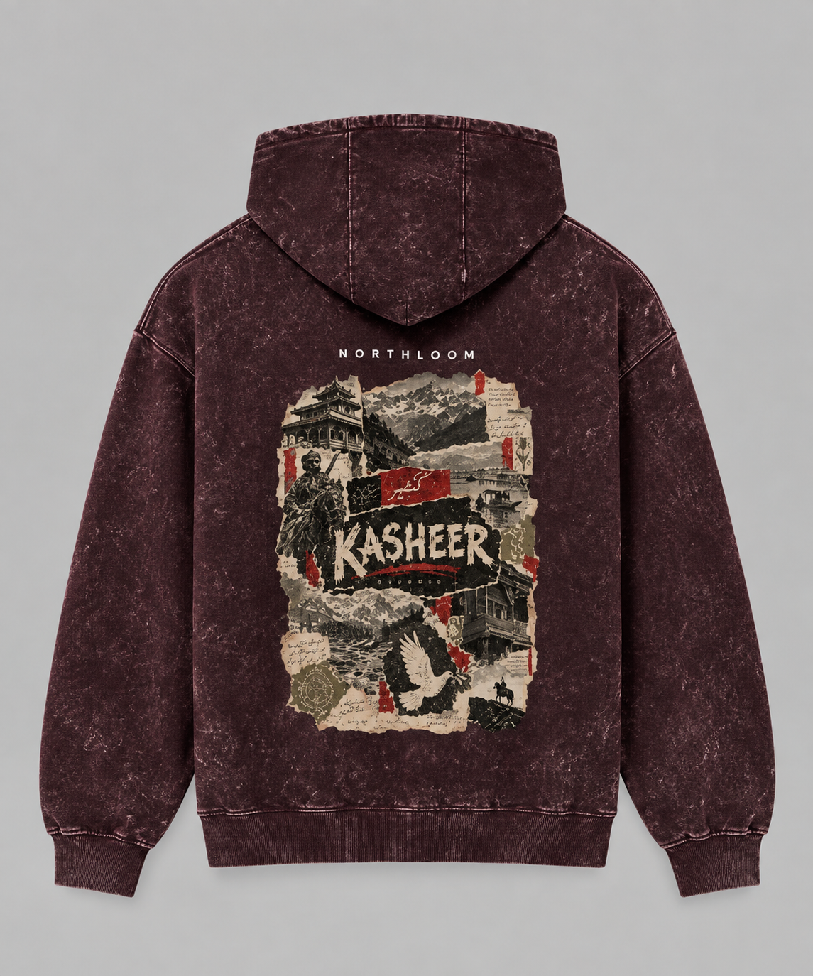 KASHEER Heritage Acid Wash Oversized Hoodie NORTHLOOM