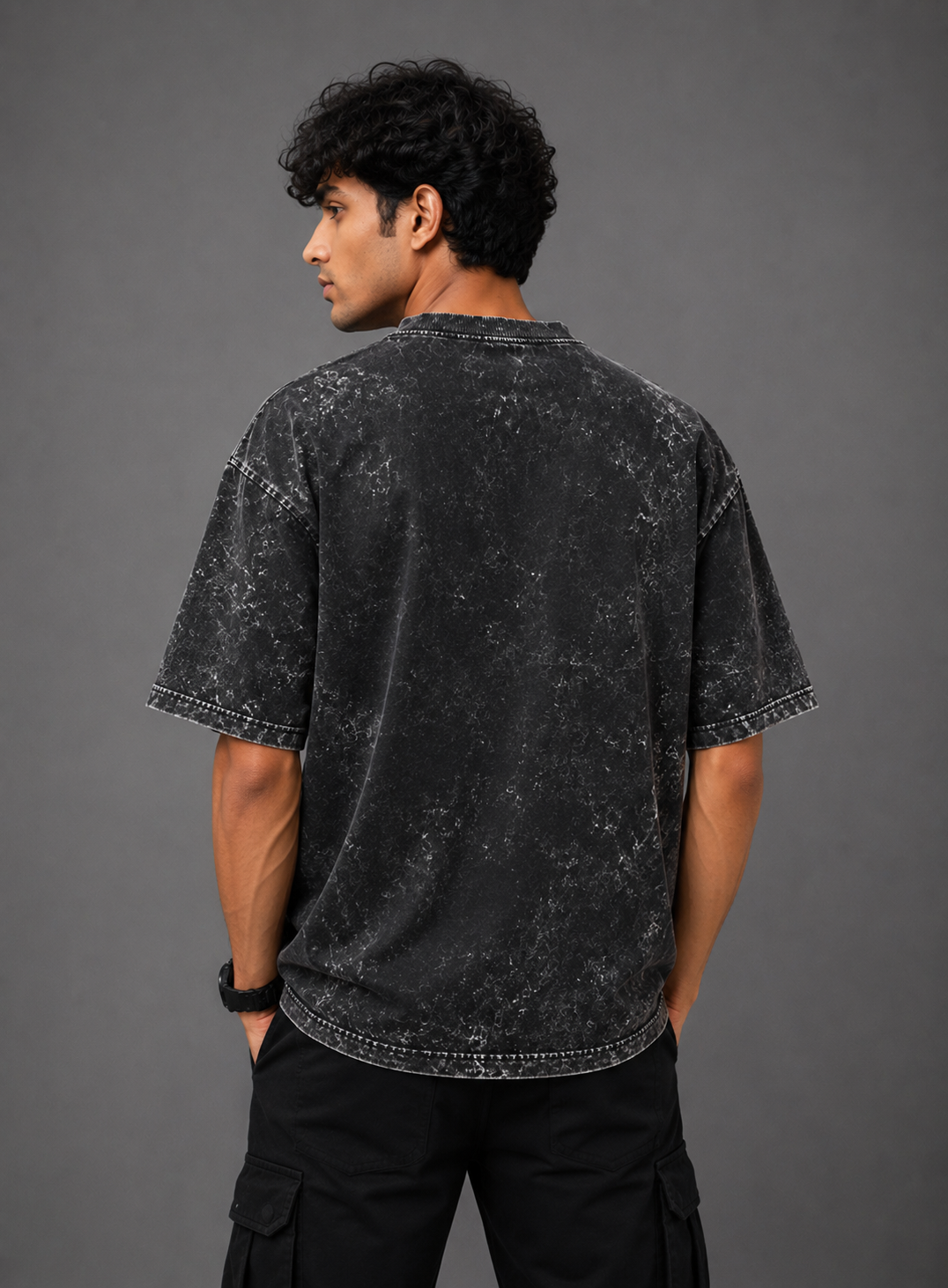 Pahalgam Vintage Acid Wash 240GSM Premium Unisex Oversized Classic T-Shirt