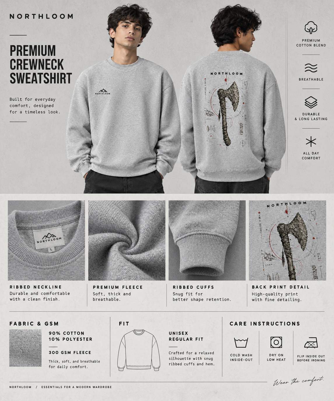 NORTHLOOM AXE Classic Unisex Sweatshirt